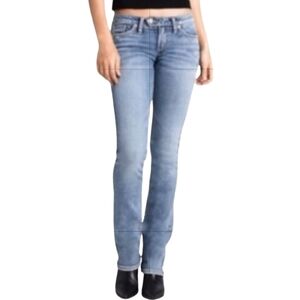 Silver Tuesday Jeans Med/Light Wash Low Rise Boot Cut Size 27x31 Stretch Comfort